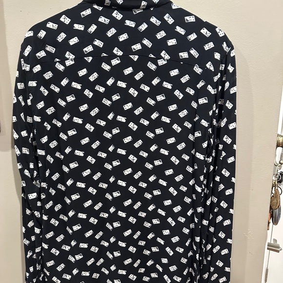 All Saints Men's Domino print button up shirt - viscose - rock n roll - Picture 4 of 5